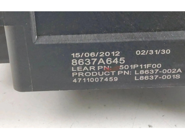   Pojistková skříňka 8637A645, L8637002A   Mitsubishi ASX 2012