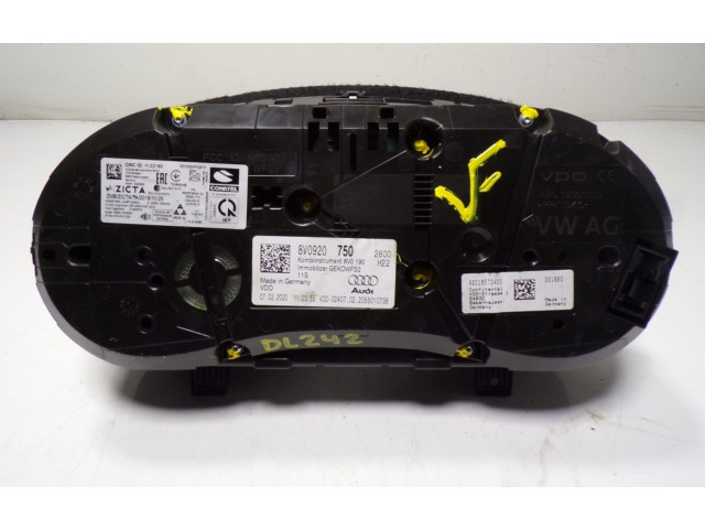 Přístrojová deska  Audi A3 8Y 2020 8V0920750, A2C16573400  