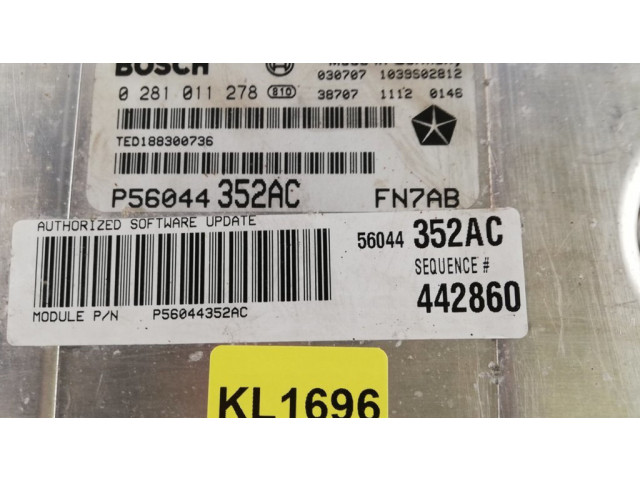 Řídící jednotka P56044352AC, KL1696   Jeep Cherokee 2004