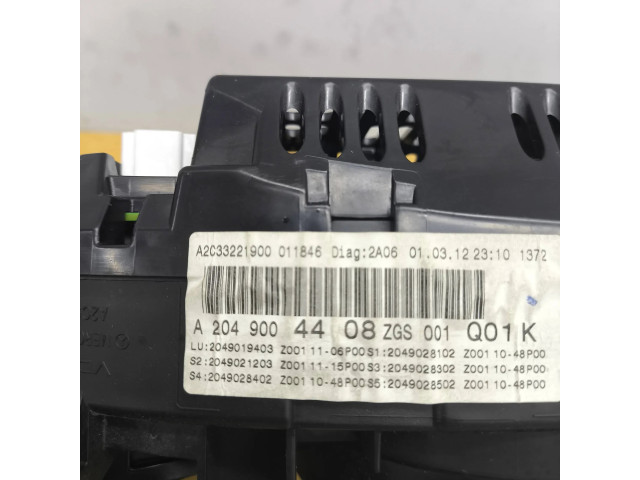 Přístrojová deska  Mercedes-Benz C W204 2012 A2049004408, A2C33221900  