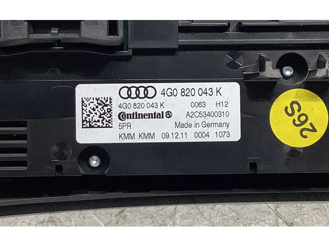Блок управления климат-контролем 4G0820043K   Audi A6 S6 C7 4G