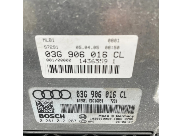 Блок управления двигателя 03G906016CL, 0281012267   Audi A6 S6 C6 4F