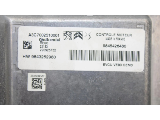 Řídící jednotka 9845426480   Peugeot 2008 I 2019