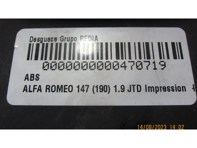 Блок АБС 0265225033   Alfa Romeo  147  