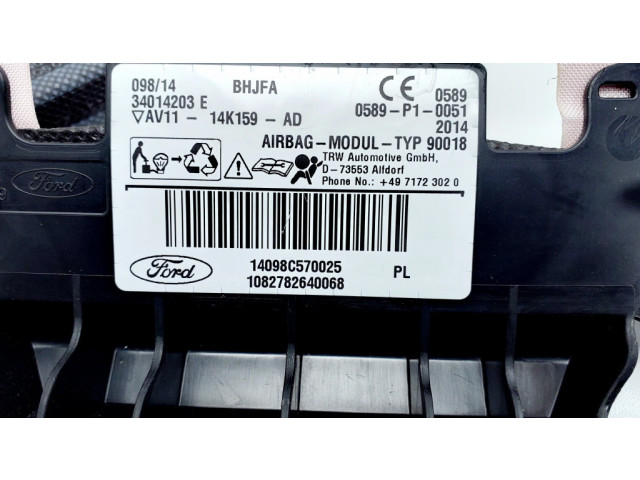 Боковая подушка безопасности AV1114K159AD, 0589P10051   Ford B-MAX