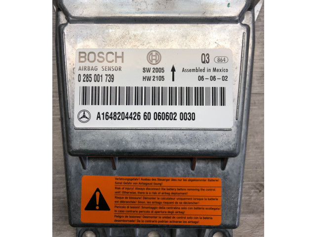 Блок подушек безопасности 0285001739, A1648204426   Mercedes-Benz R W251