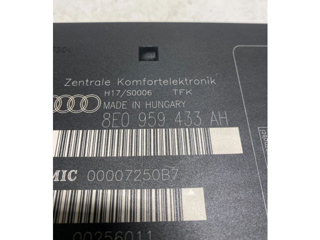 Блок комфорта 8E0959433AH, 00256011   Audi A4 S4 B6 8E 8H   