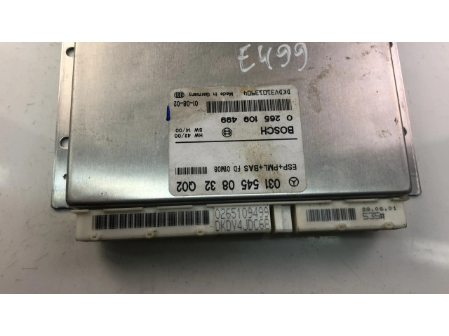 Řídící jednotka 0315450832, 0265109499   Mercedes-Benz E W210 2001