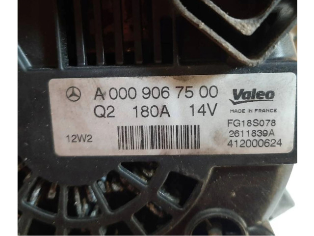 Генератор A0009067500, 412000624   Mercedes-Benz E AMG W212      