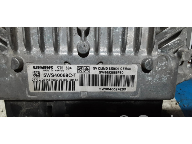 Блок управления двигателя 5WS40068CT, SW9652888580   Citroen C3