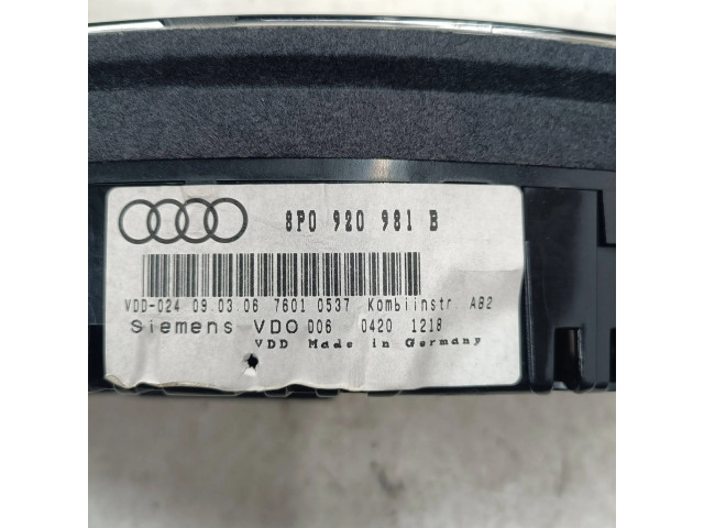 Панель приборов 8P920981B   Audi A3 S3 8P       