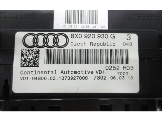 Спидометр (приборный щиток) 8X0920930G   Audi A5 Sportback 8TA 2013