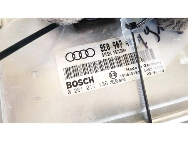 Блок управления двигателя 8e0907401p, 0281011136   Audi A6 S6 C5 4B