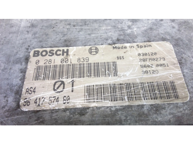 Блок управления двигателя 9641757480, 0281001839   Citroen Saxo