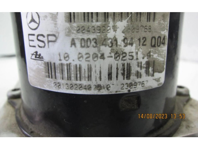 Блок АБС A0034319412Q04   Mercedes-Benz  C W203  2000 - 2007 года