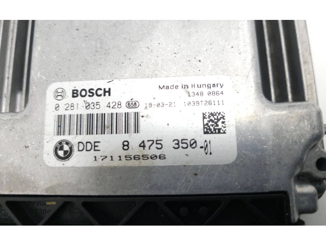 Řídící jednotka 8475350, 0281035428   BMW 2 F22 F23 2019