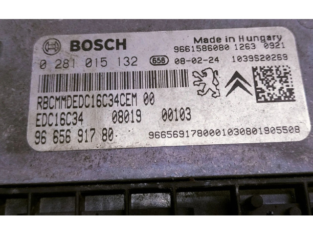 Řídící jednotka 0281015132, 9665691780   Peugeot Bipper 2008