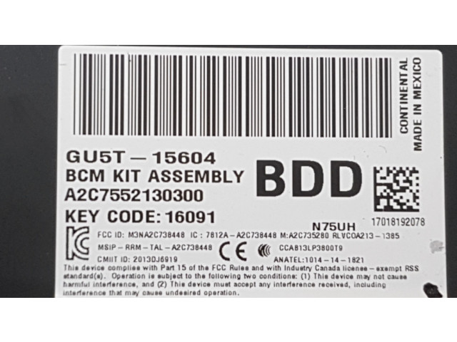 Модуль управления BSM GU5T15604, GU5T15604BDD   Ford Fusion II    