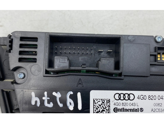 Блок управления климат-контролем 4G0820043L, A2C53400311   Audi A6 S6 C7 4G