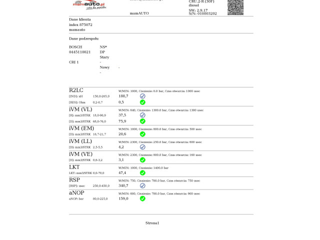 Vstřikovač 0445110021, 0445110021   Mitsubishi Carisma     