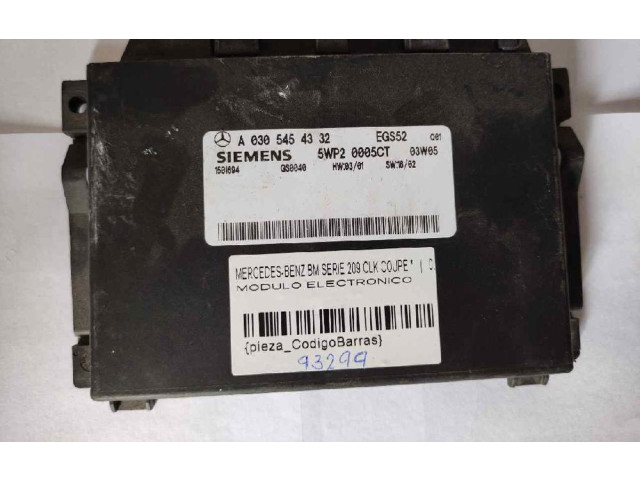Блок управления A0305454332   Mercedes-Benz CLK A209 C209