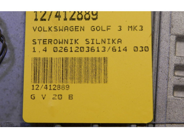 Блок управления двигателем ECU 030906027M, 030906027M   Volkswagen Golf III 1994