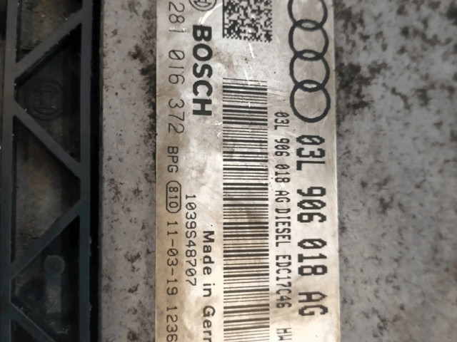 Блок управления 03L906018AG, 0281016372   Audi A3 S3 8P