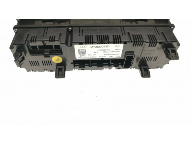 Блок управления климат-контролем 4H0820043D   Audi A8 S8 D4 4H