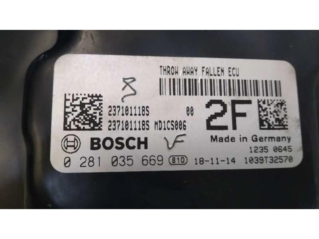 Řídící jednotka 237101118S, 0281035669   Dacia Dokker 2019