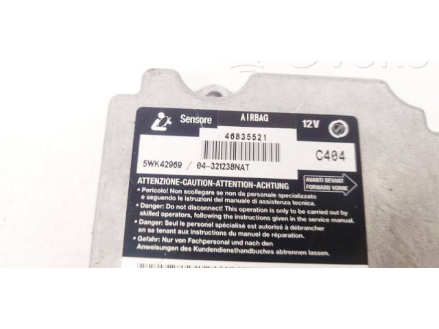 Блок подушек безопасности 46835521, C404   Fiat Stilo