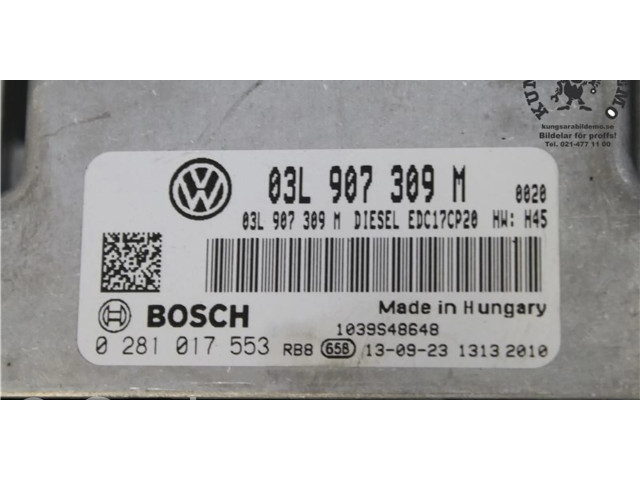 Řídící jednotka 0281017553, 03L907309M   Volkswagen Transporter - Caravelle T5 2014