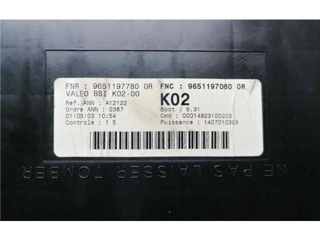   Pojistková skříňka 9651197780, 9651197080   Peugeot 307 2003