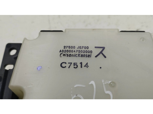 Блок управления климат-контролем 27500JG700, A02000A7502000   Nissan X-Trail T31