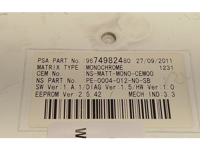 Přístrojová deska  Peugeot 5008 2012 9676464480, 9674982480  