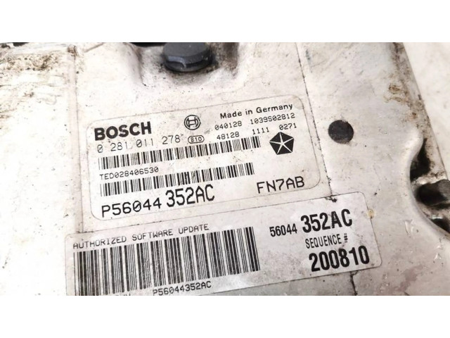 Řídící jednotka p56044352ac, 0281011278   Jeep Liberty 2004