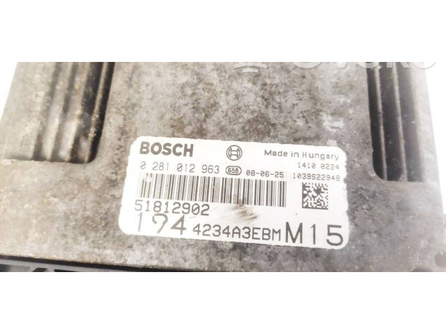 Řídící jednotka 51812902, 0281012963   Fiat Croma 2008