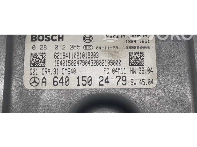 Řídící jednotka A6401502479, 0281012255   Mercedes-Benz A W168 2004