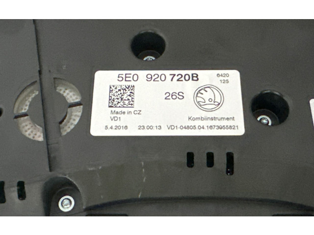 Přístrojová deska  Skoda Octavia Mk3 (5E) 2016 5E0920720B, 542016  