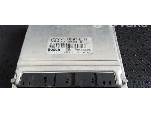 Блок управления двигателя 4b0907401aa, 0281010154   Audi A6 S6 C5 4B