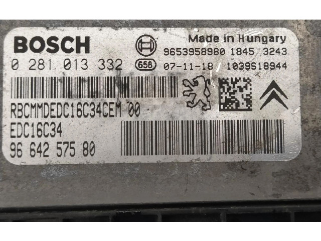 Řídící jednotka 0281013332   Peugeot 308 2017