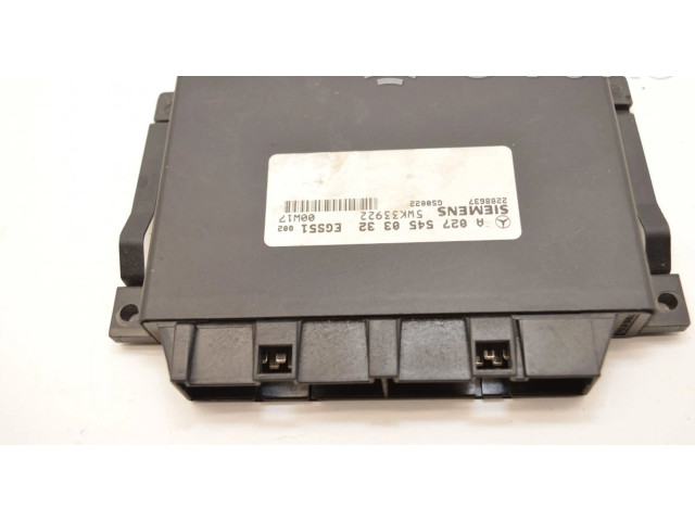 Блок управления коробкой передач 5WK33922, A0305452032   Mercedes-Benz SLK R170