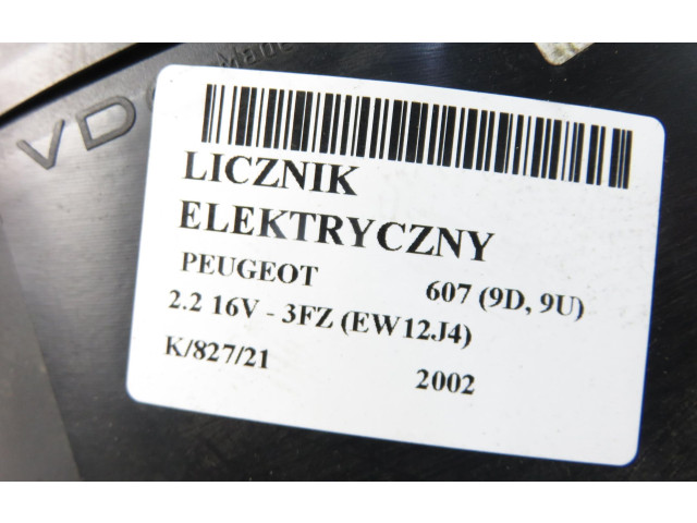 Přístrojová deska  Peugeot 607 2002 110008883020, 9649677380  