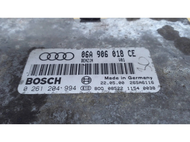 Блок управления двигателем Блок управления 06A906018CE, 0261204994   Audi A3 S3 8L