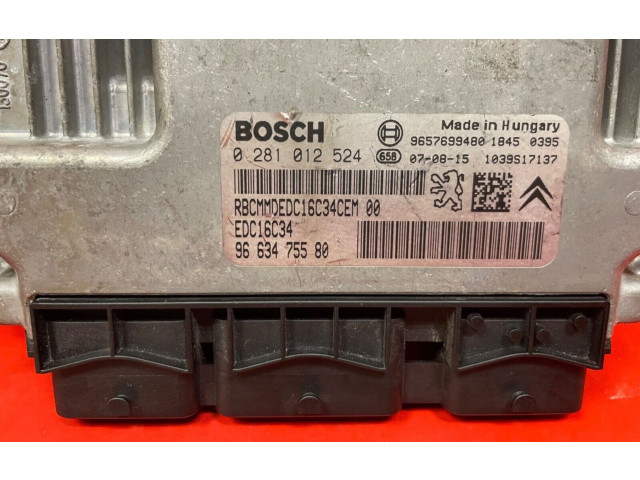 Řídící jednotka 0281012524, 9663475580   Citroen C3 Pluriel 2008