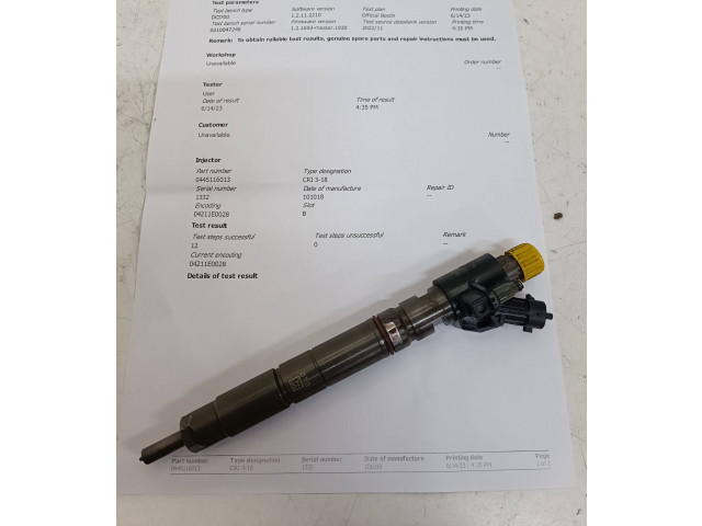 Форсунка 0445116013, 0210047246    Citroen C5 для дизельного двигателя  3