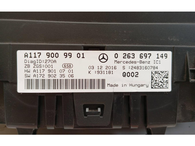 Přístrojová deska  Mercedes-Benz CLA C117 X117 W117 2017 A1179009901  
