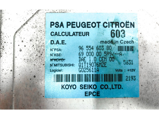Řídící jednotka 9655460380, JQ601A028   Peugeot 1007 2007