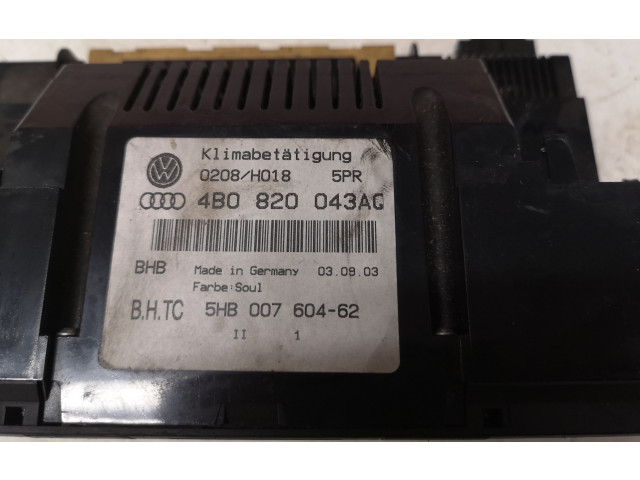 Блок управления климат-контролем 4B0820043AL, 5HB00760456   Audi A6 S6 C5 4B