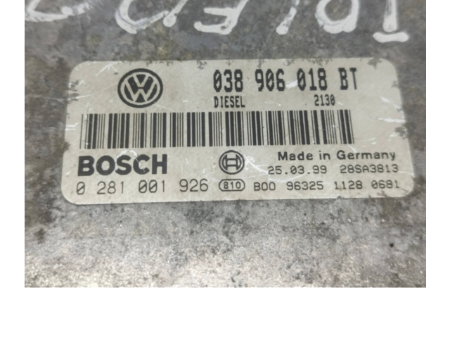 Řídící jednotka 038906018BT, 0281001926   Seat Toledo II (1M) 2000