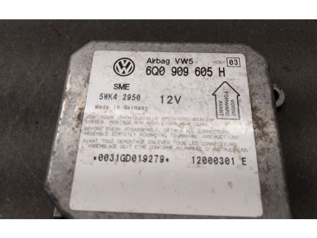 Блок подушек безопасности 1C0909601A, 5WK43123   Skoda Fabia Mk1 (6Y)